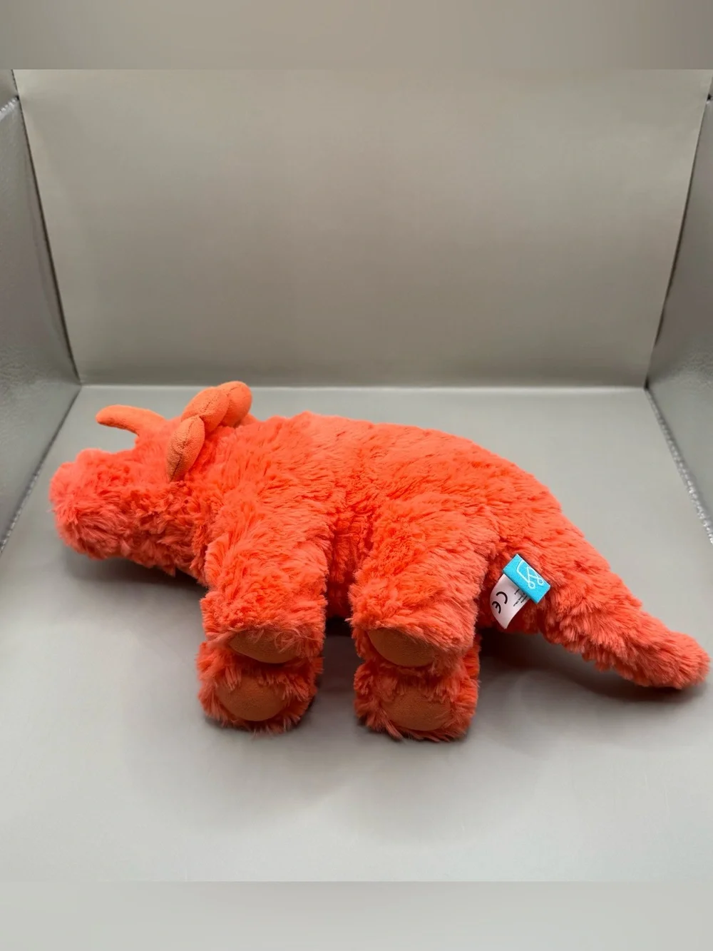 Manhattan Toy Company Red Orange Rory Triceratops Plush Stuffed Animal Lovey